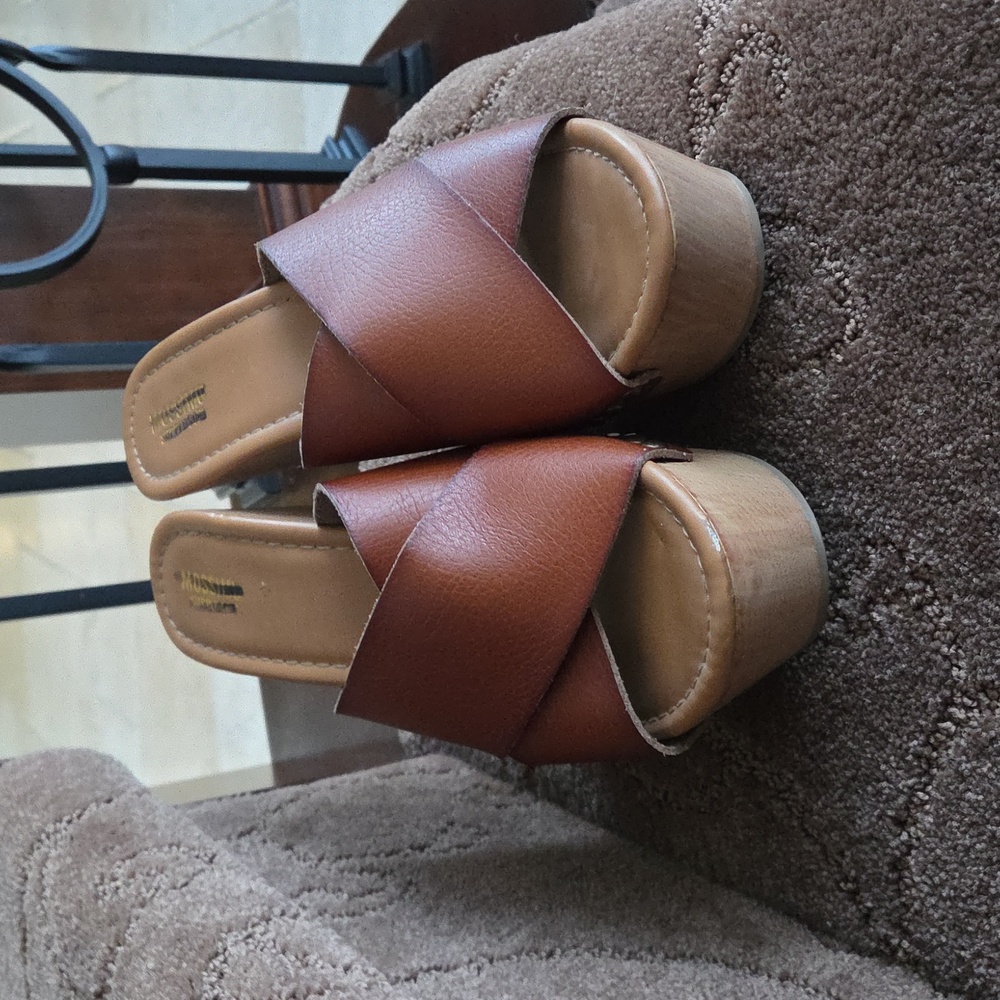 Women's Brown Platform Clogs